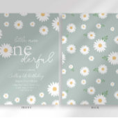 Sage Daisy Little Miss Onederful Uitnodiging