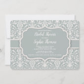 Sage Damask Invitation Kaart (Voorkant)