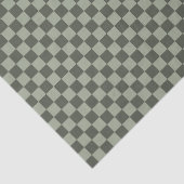 Sage Dark Green Checker Checkerboard Checkered Tissuepapier (Detail)