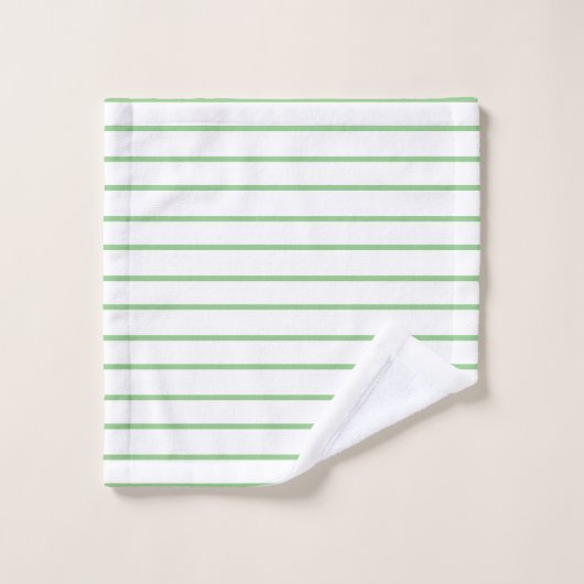 Sage Decoratief stripe patroon Bad Handdoek (Wasdoekje)