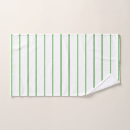 Sage Decoratief stripe patroon Bad Handdoek (Handdoek)
