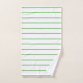 Sage decoratieve streeppatroon bad handdoek (Handdoek)
