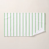 Sage decoratieve streeppatroon bad handdoek (Handdoek)