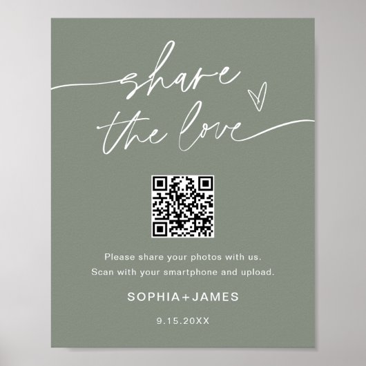 SAGE Deel de QR-code van de Liefde Weddenschap Poster (Voorkant)