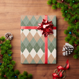 Sage Deer kerstpatroon Cadeaupapier