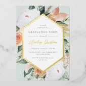 Sage | Desert Floral Gradual Party Folie Uitnodiging (Voorkant)