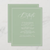 Sage Details Kaart (Voorkant / Achterkant)