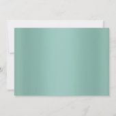 SAGE DIAMOND HEART ELEGANT WEDDING Invitation Kaart (Achterkant)