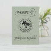 Sage Dominicaanse Republiek paspoort Opslaan Datum Save The Date (Staand voorkant)