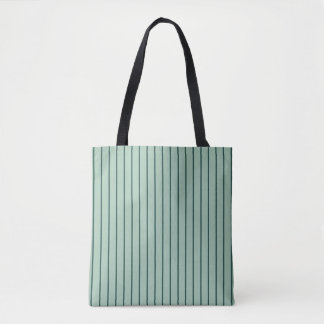 Sage & donkergroene gestreepte Canvas tas