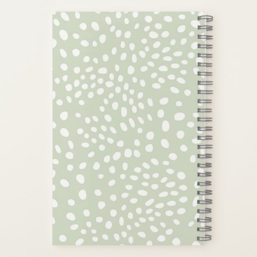 Sage Dotted Delight Notitieboek (Achterkant)
