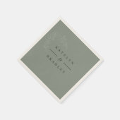 Sage Dream bruiloft servetten (Hoek)