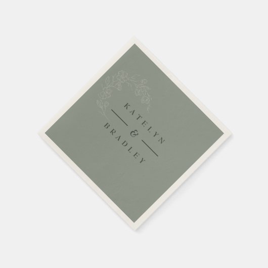 Sage Dream bruiloft servetten (Hoek)
