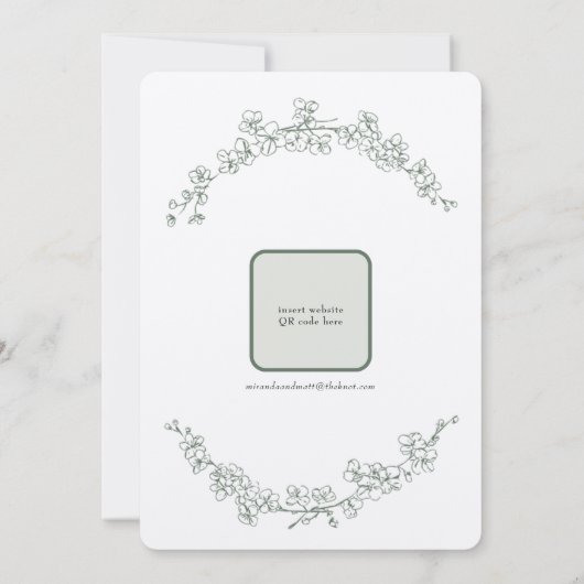 Sage Dream bruiloft uitnodiging (Achterkant)