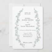 Sage Dream bruiloft uitnodiging (Voorkant)