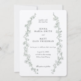 Sage Dream bruiloft uitnodiging