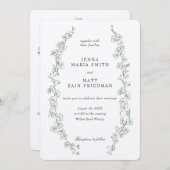 Sage Dream bruiloft uitnodiging (Voorkant / Achterkant)