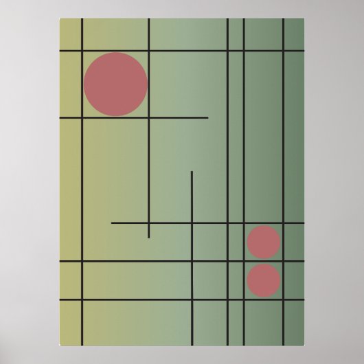 Sage Drift No. 1 — Moderne Geometrische Muurkunst Poster (Voorkant)