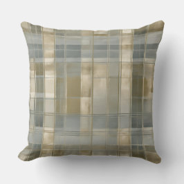 Sage Dusty Blue Moderne Boerderij Plaid Kussen