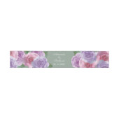 Sage Dusty Pink Paarse Waterverf Floral Wedding Uitnodigingen Wikkel (Vlak)