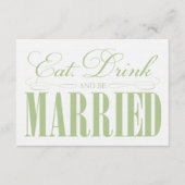 Sage Eat, Drink & getrouwd zijn | Behuizing Informatiekaartje (Voorkant)