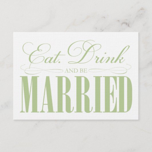 Sage Eat, Drink & getrouwd zijn | Behuizing Informatiekaartje (Voorkant)