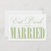 Sage Eat, Drink & getrouwd zijn | Behuizing Informatiekaartje (Voorkant / Achterkant)