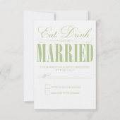 Sage Eat, Drink & getrouwd zijn | Response Kaart (Voorkant)