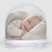 Sage | Eenvoudige & zoete eerste kerst Baby foto Sneeuwbol (Achterkant)