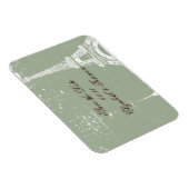 Sage Eiffel Tower Save the Date Wedding Magnets Magneet (Rechterzijde)
