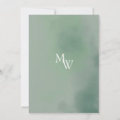 Sage Elegant Eucalyptus Bridal Shower Invitation Kaart (Achterkant)