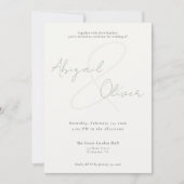 Sage Elegant & Minimaal | Moderne & Eenvoudige Tro Kaart (Voorkant)