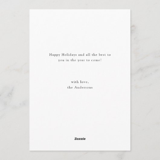 Sage Elegant Script Merry Christmas Family 3 Photo Feestdagenkaart (Achterkant)