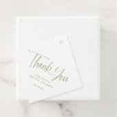 Sage Elegant Script Vrijgezellenfeest Bedankt Bedankjes Labels (In situ)