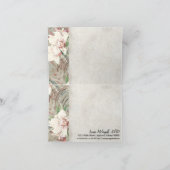 Sage Elegant Tropical Floral Foliage Hartelijk dan Bedankkaart (Binnen)