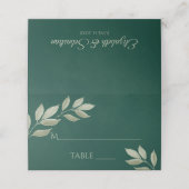 Sage & Emerald Leaves Elegant Wedding Write-In Plaatskaartje (Buitenkant ongevouwen)