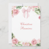 Sage en Blush Roze Coquette Boog Sprookjeskasteel Kaart (Achterkant)