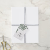 Sage en Blush Tropisch Abstract Bloem Bruiloft Cadeaulabel (Met Touw)