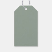 Sage en Blush Tropisch Abstract Bloem Bruiloft Cadeaulabel (Achterkant)