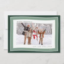 Sage en bosgroene rand kerstfoto