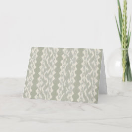 Sage en Crème Ikat, Binnenkant leeg Kaart