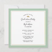 Sage en goud | 8 Fotoplein-gradustrie Aankondiging (Achterkant)