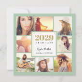 Sage en goud | 8 Fotoplein-gradustrie Aankondiging (Voorkant)