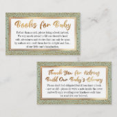 Sage en Gouden Confetti Boek Aanvraag Invoegen Kaa Informatiekaartje (Voorkant / Achterkant)