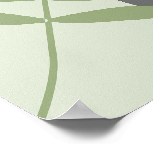 Sage en Grijs Botanisch unframed Poster (Hoek)