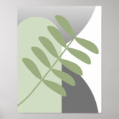 Sage en Grijs Botanisch unframed Poster (Voorkant)
