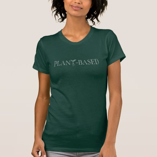 Sage en Groen T-shirt op basis van Plant voor vege (Voorkant)