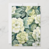 Sage en Ivory Floral Wedding Kaart (Achterkant)