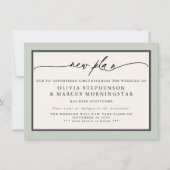 Sage en Ivory - Nieuwe planning uitgestelde gebeur Kaart (Voorkant)