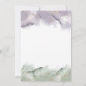 Sage en Lavendel Waterverf Geslacht onthullen Kaart (Achterkant)